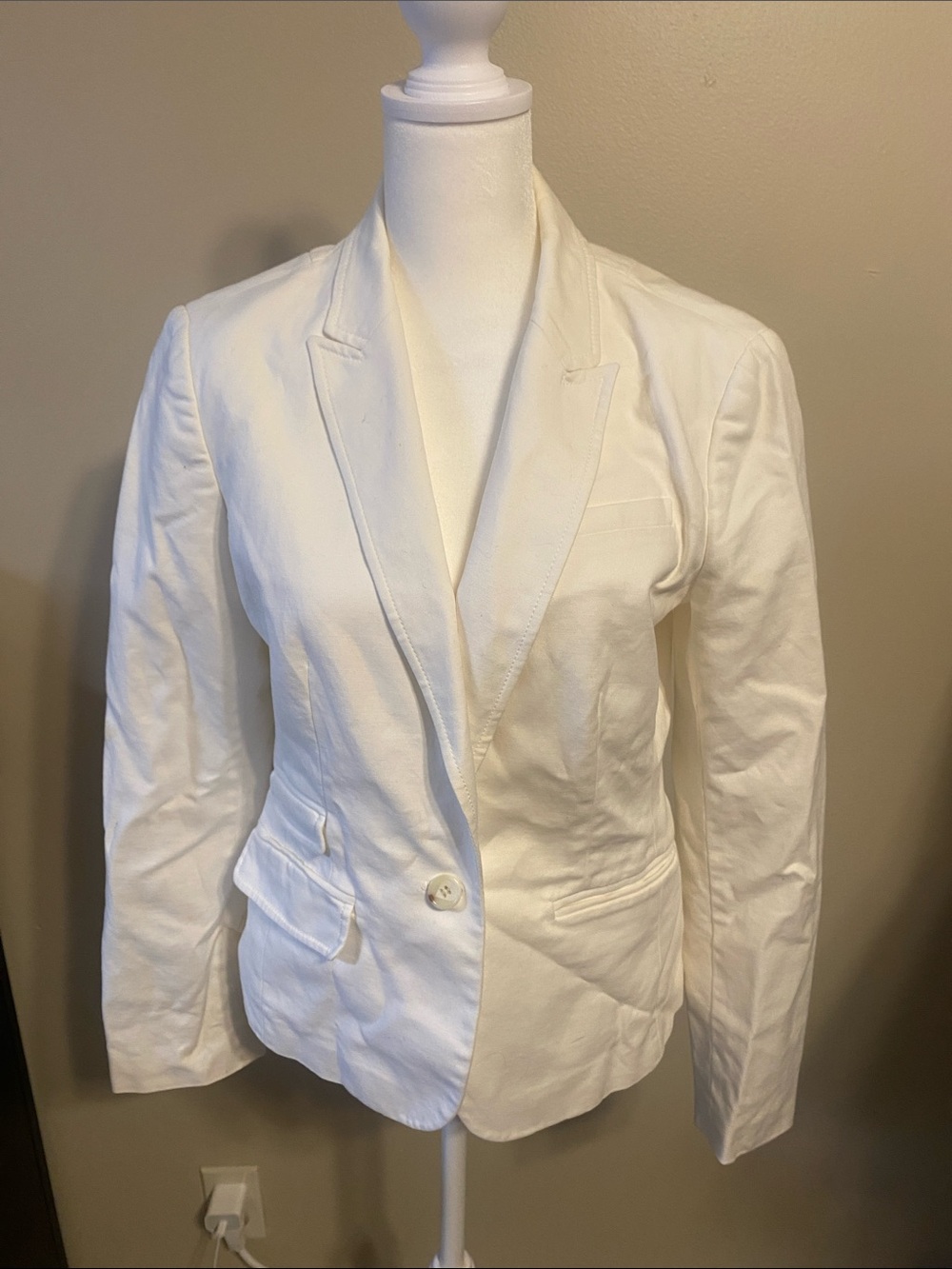 Banana Republic White Women's Tailored Blazer